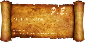 Pillis Edina névjegykártya