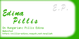 edina pillis business card